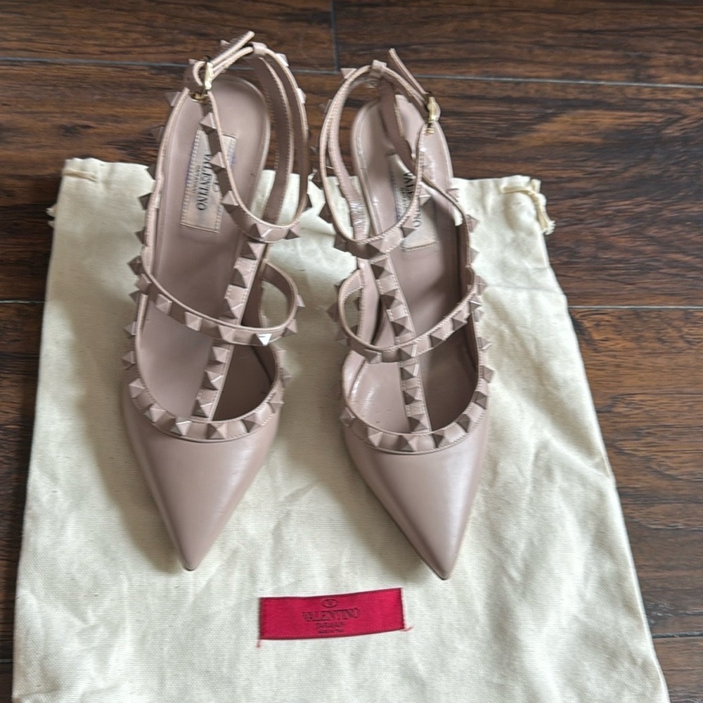 Valentino Garavani Rockstud ankle strap pump 100mm size37